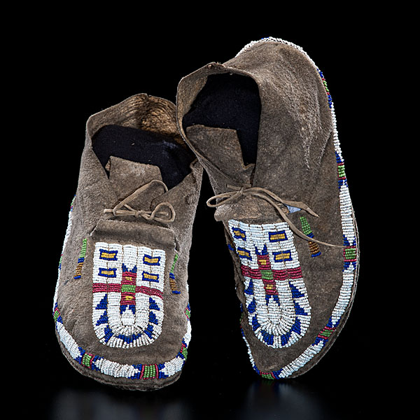 Crow Beaded Buffalo Hide