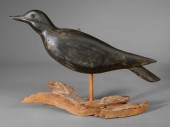 Crow decoy, carved and laminat