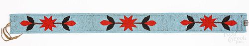 CROW INDIAN BEADED HIDE BELT, CA.