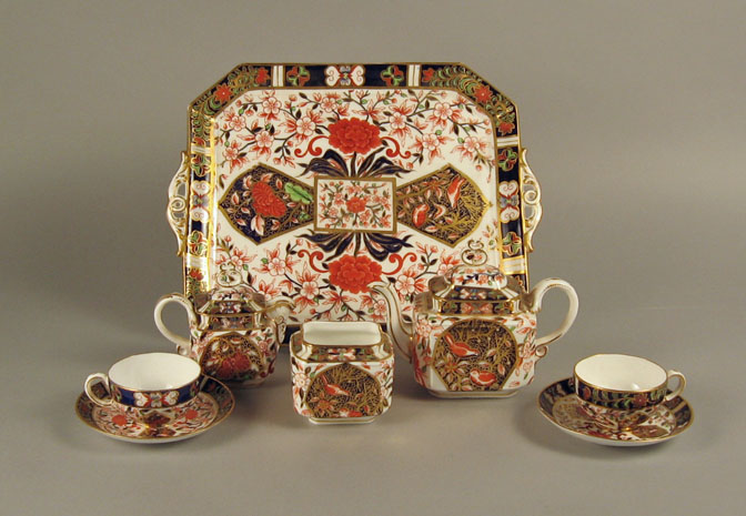 Crown Derby Imari pattern cabaret