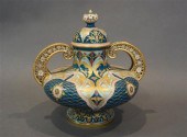 CROWN DERBY TWO-HANDLE URN, RE