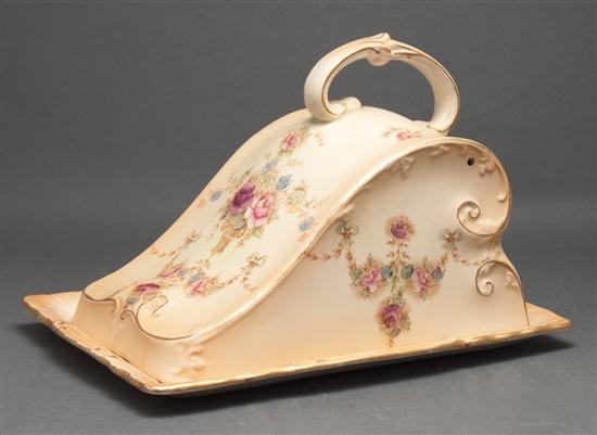 Crown Devon painted china covered