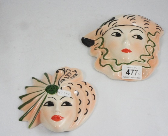 Crown Devon Wall Masks x 2