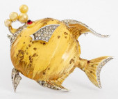 CROWN TRIFARI GEM-SET ENAMELED