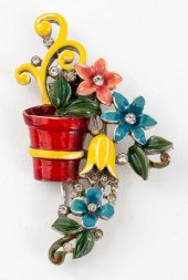 CROWN TRIFARI GEM-SET FLOWER P