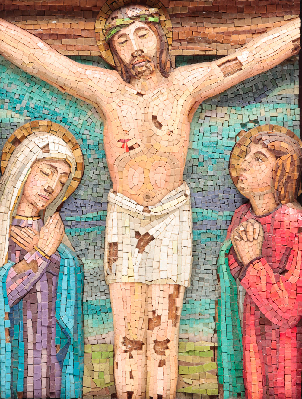 CRUCIFIXION OF CHRIST MOSAIC.