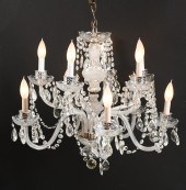 CRYSTAL 10-LIGHT CHANDELIER: C