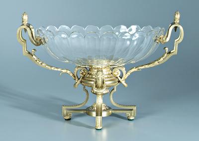 Crystal and bronze doré center