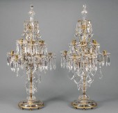 CRYSTAL AND BRONZE GIRANDOLE C