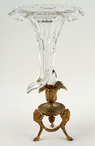 CRYSTAL AND GILT BRONZE