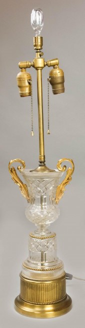 CRYSTAL AND ORMOLU MOUNTED TAB