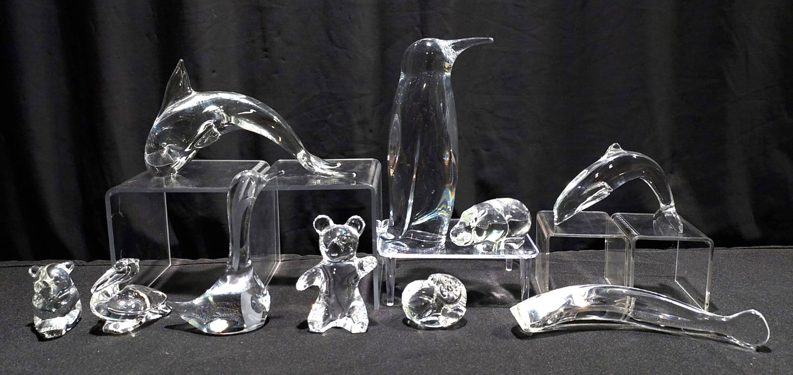 CRYSTAL ANIMALS: STEUBEN, BACCARAT,