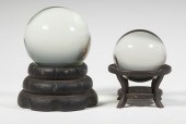 CRYSTAL BALLS WITH STANDS Lot