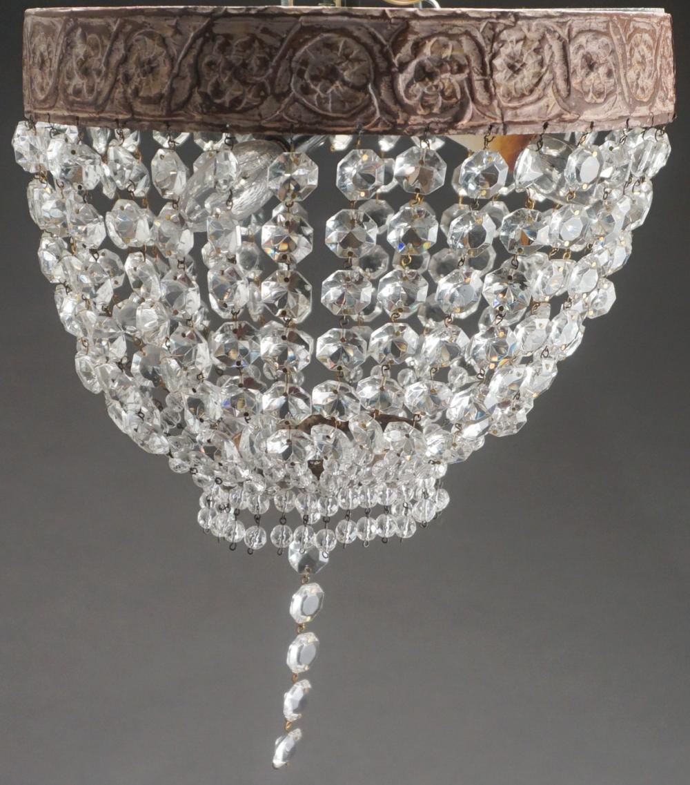 CRYSTAL BASKET TYPE HANGING LIGHT