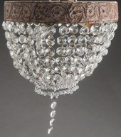 CRYSTAL BASKET TYPE HANGING LI