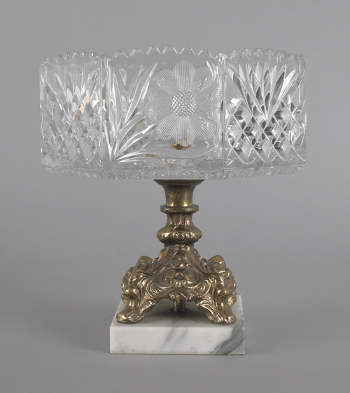 Crystal bowl 20th c. with a