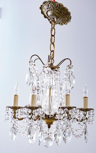 CRYSTAL & BRASS SIX BRANCH