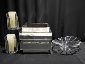 CRYSTAL CANDLE HOLDERS, CRYSTA