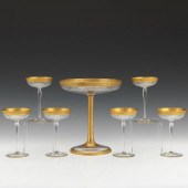 CRYSTAL CHAMPAGNE COUPES AND T