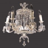 CRYSTAL CHANDELIER 1950s vinta