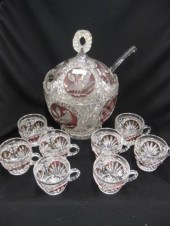 Crystal Covered Punchbowl with