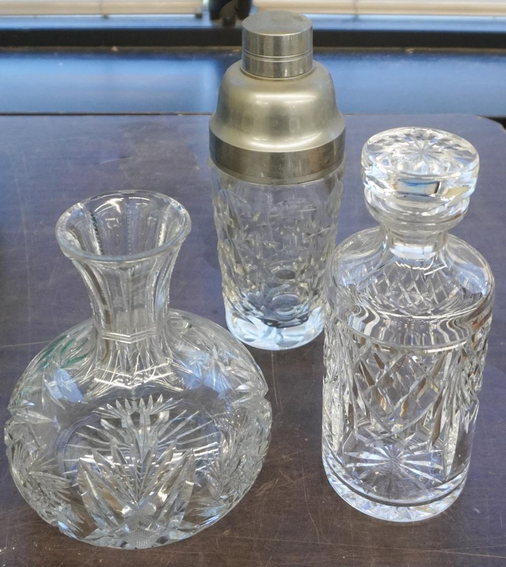 CRYSTAL CYLINDRICAL DECANTER,