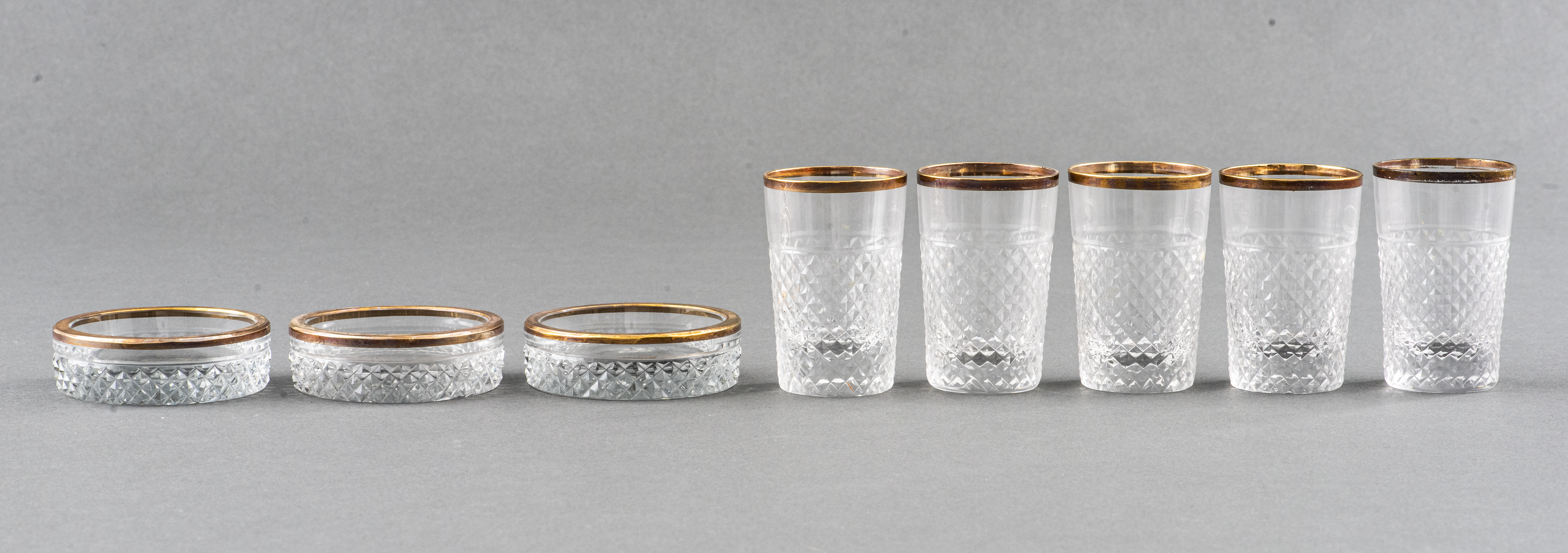 CRYSTAL GLASS SET SHOT GLASSES