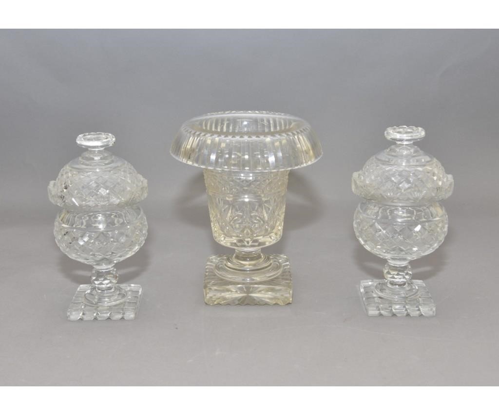 Crystal glass vase, circa 1920