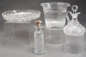 CRYSTAL ICE BUCKET, GLASS OIL/