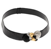 CRYSTAL, LEATHER "SLEEPING CAT