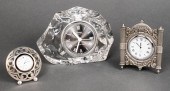 CRYSTAL & METAL TABLE CLOCKS I