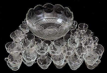 CRYSTAL PUNCH BOWLA large crystal