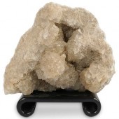 CRYSTAL QUARTZ GEODE WITH STAN