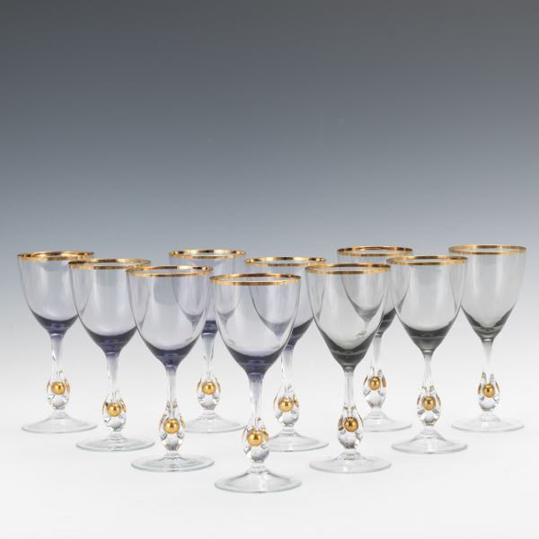 CRYSTAL RED WINE GLASSES, SET OF