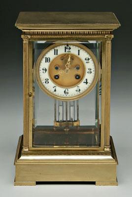 Crystal regulator clock, brass