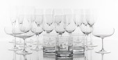 CRYSTAL STEMWARE AND HI BALL G