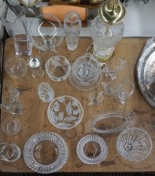 CRYSTAL TABLE LAMP AND GROUP O