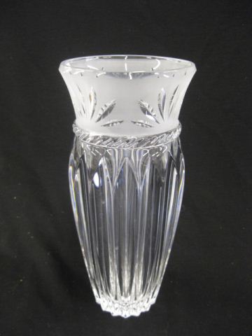 Crystal Vase ribbed decor 12'' tall