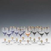 CRYSTAL WINE GLASSES, SET OF T