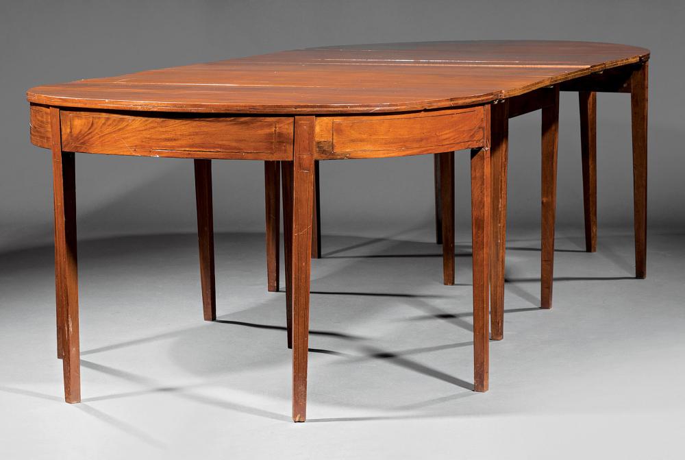 CUBAN MAHOGANY THREE-PART DINING