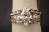 CUBIC ZIRCONIA AND FOURTEEN KA