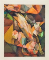 CUBIST ABSTRACT MODERNIST OIL