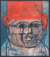 CUBIST ABSTRACTED MAN IN RED H
