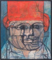 CUBIST ABSTRACTED MAN IN RED H