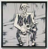 CUBIST GUITAR PLAYER SILK SCAR