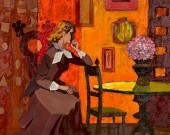 CUBIST OIL SIGNED RIZZOOil on