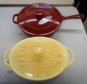 CUISINART RED ENAMEL SKILLET A