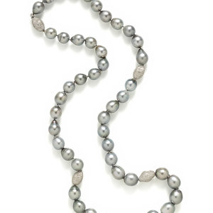 CULTURED BAROQUE TAHITIAN PEARL AND