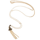 CULTURED PEARL, 10K CHAIN WITH