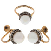 CULTURED PEARL, 14K, SILVER JE